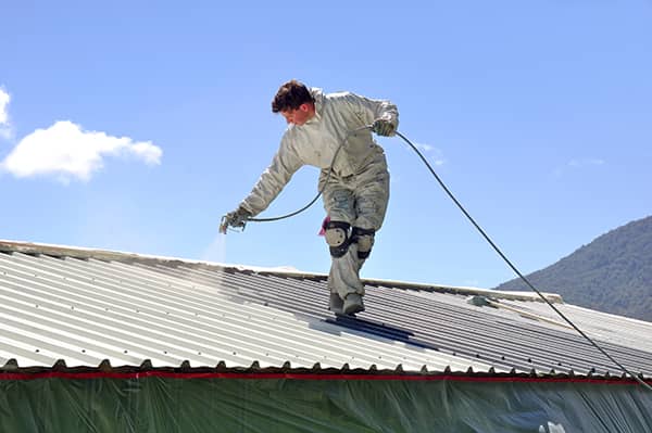 Commercial Roof Silicone Application Commercial Roof Silicone Application